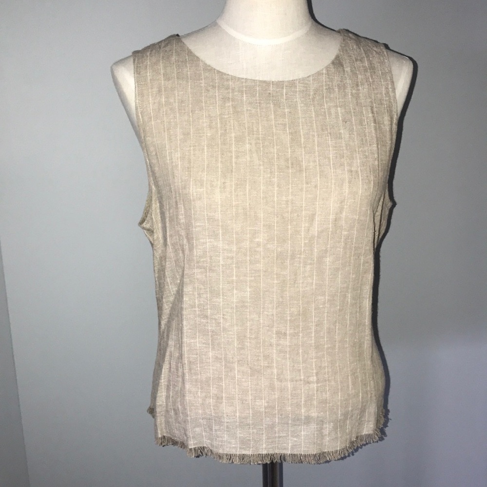 DREW Anthropology Buttonup tank with fringe bottom